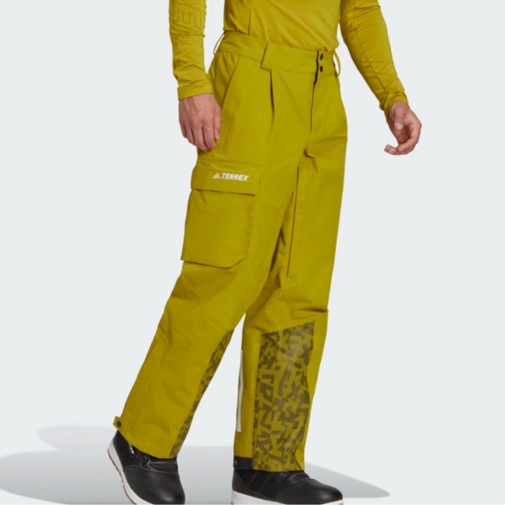 🥷🏿🥷🏿🥷🏿adidas Mens Large TERREX 3-LAYER POST-CONSUMER NylonSnow Pants Olive